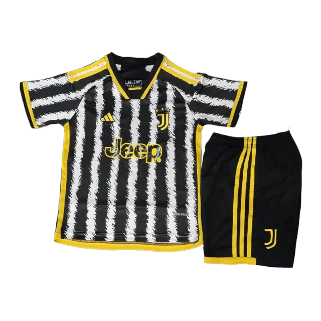 2023-24 Kids Juventus Home Whole Kit(Jersey+Shorts+Socks)