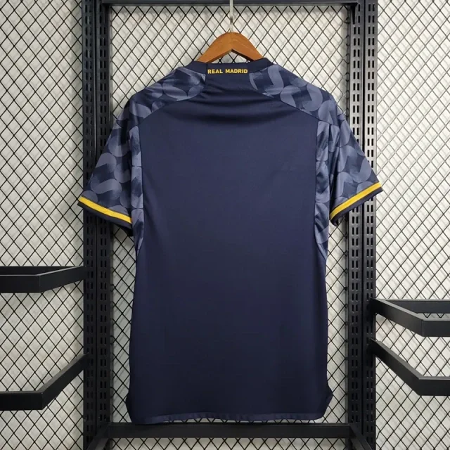 23-24 Real Madrid Away black blue white yellow Soccer Jersey