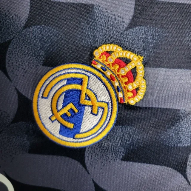 23-24 Real Madrid Away black blue white yellow Soccer Jersey