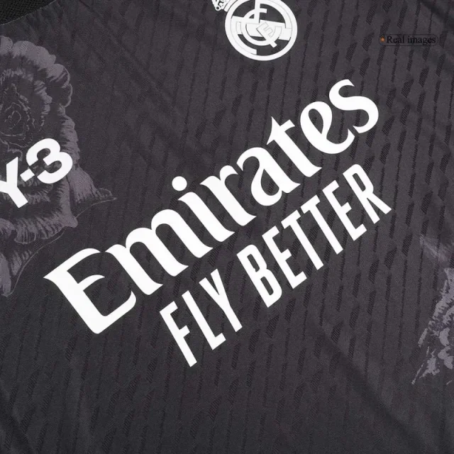 2023-24 Real Madrid Y-3 Fourth Jersey Black Player Version