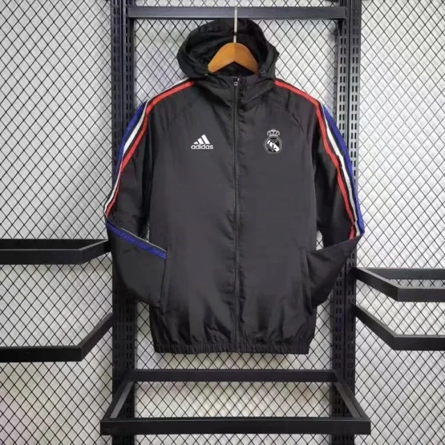 24-25 Real Madrid Windbreaker Black Football Shirt