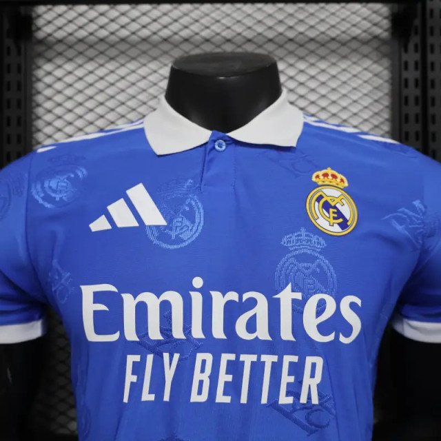 2025-26 Real Madrid Men's Polo Shirt Biue