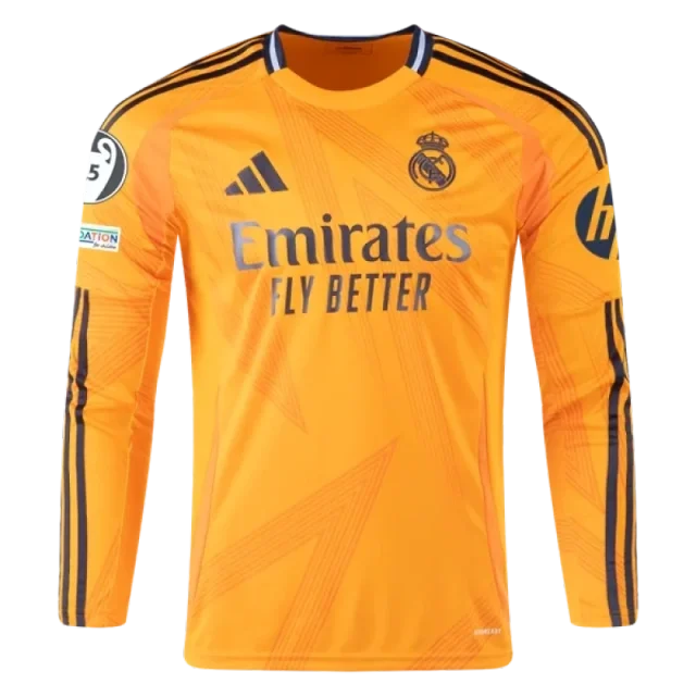 24-25 Real Madrid Away Soccer Jersey Long Sleeve