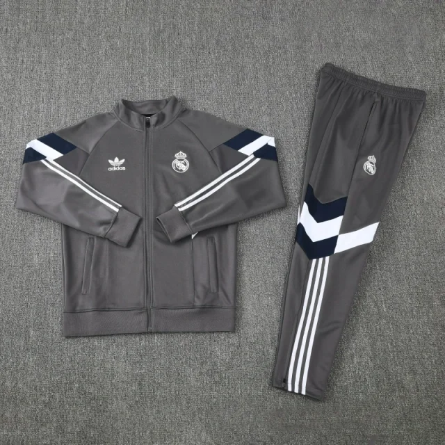 Real Madrid Training Kit Grey 2025-26 (Jacket+Pants)