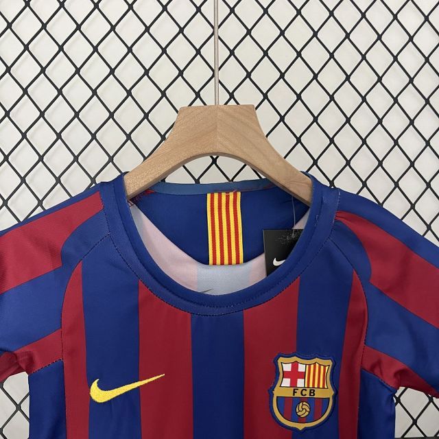 05-06 Barcelona Home Retro Kids Kits Football Jersey