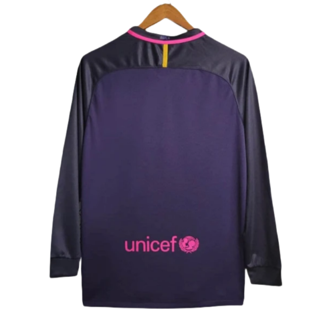 Barcelona Retro Long Sleeve Away Football Shirt 2016-17