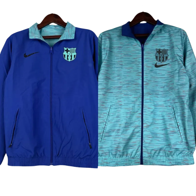 23-24 Barcelona Reversible Windbreaker Blue Soccer Jersey 1:1 Thai Quality
