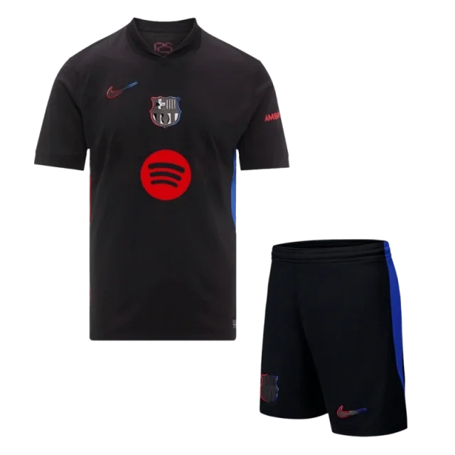 Barcelona Away Soccer Uniform Kits 2024-25 - Spotify Logo Without Text