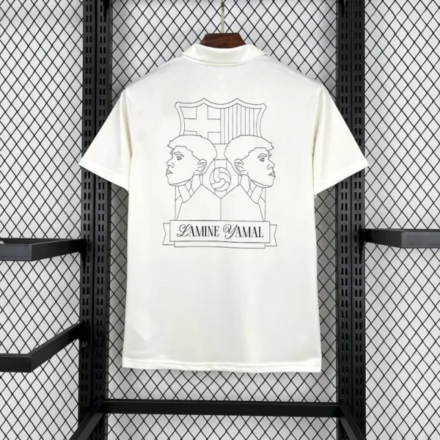 24-25 Barcelona POLO Shirt Lamin Yamal 304 White