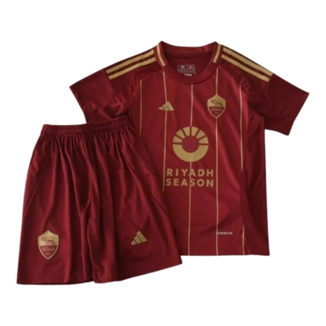 24-25 AS Roma Home Kids Kit Jersey+Shorts