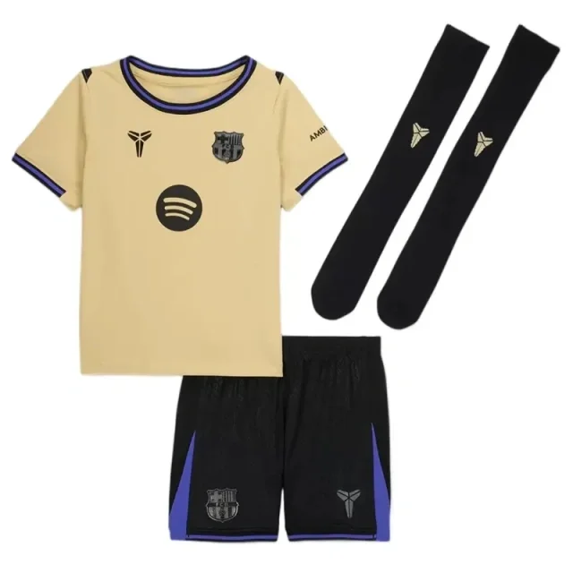 Barcelona Away Kids Football jersey Full 2025-26 kit Fan Version