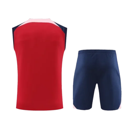 Atletico Madrid Sleeveless Training Kit (Top+Shorts) Red 2023-24