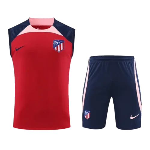 Atletico Madrid Sleeveless Training Kit (Top+Shorts) Red 2023-24