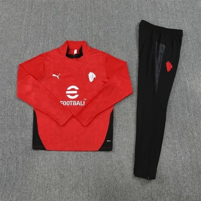 2025-26 AC Milan Training Kit (Sweatshirt+Pants) Red