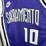 24-25 KINGS DEROZAN #10 Purple Retro Top Quality Hot Pressing NBA Jersey(V领）
