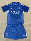25-26 RMA Blue GoalKeeper Kids Soccer Jersey