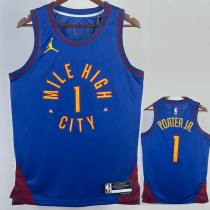 22-23 Nuggets PORTER JR. #1 Blue Top Quality Hot Pressing NBA Jersey (Trapeze Edition) 飞人版 22-23 Nuggets PORTER JR. #1 Blue Top Quality Hot Pressing NBA Jersey (Trapeze Edition) 飞人版