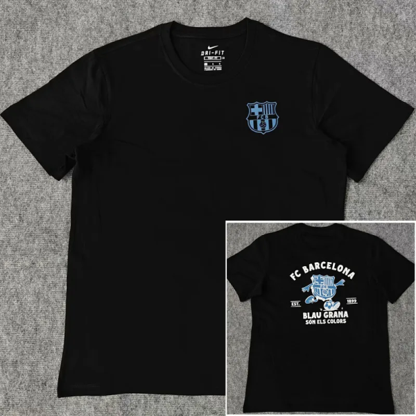 25-26 BAR Black High Quality Casual T-Shirt #圆领蓝标