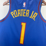 22-23 Nuggets PORTER JR. #1 Blue Top Quality Hot Pressing NBA Jersey (Trapeze Edition) 飞人版