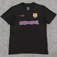25-26 BAR Black High Quality Casual T-Shirt #圆领彩标