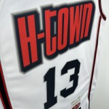 24-25 ROCKETS HARDEN #13 White City Edition Top Quality Hot Pressing NBA Jersey