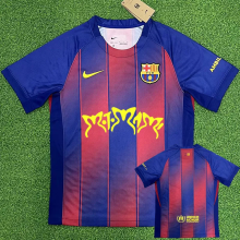25-26 BAR Home Print Personalized AD Fans Soccer Jersey (Motomami)*印胸前广告