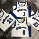 22-23 Wizards BEAL #3 White Top Quality Hot Pressing NBA Jersey (Retro Logo)