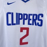 2023 Clippers LEONARD #2 White Top Quality Hot Pressing Kids NBA Jersey