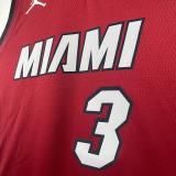 22-23 HEAT WADE #3 Red Top Quality Hot Pressing NBA Jersey (Trapeze Edition)