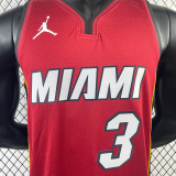 22-23 HEAT WADE #3 Red Top Quality Hot Pressing NBA Jersey (Trapeze Edition)