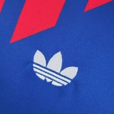 1988-1990 France Home Long Sleeve Retro Soccer Jersey