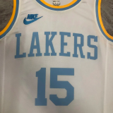 22-23 LAKERS REAVES #15 White Retro Top Quality Hot Pressing NBA Jersey