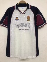1999 West Ham #7 Iron Maiden Away Retrot Soccer Jersey 1999 West Ham #7 Iron Maiden Away Retrot Soccer Jersey
