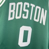 2023 CELTICS TATUM #0 Green Top Quality Hot Pressing Kids NBA Jersey