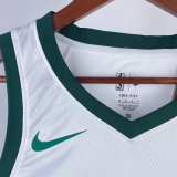 22-23 BUCKS LILLARD #0 Home White Top Quality Hot Pressing NBA Jersey(V领)