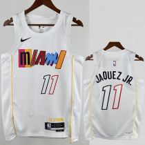 22-23 HEAT JAQUEZ JR. #11 White City Edition Top Quality Hot Pressing NBA Jersey 22-23 HEAT JAQUEZ JR. #11 White City Edition Top Quality Hot Pressing NBA Jersey