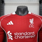 25-26 long-sleeved player edition jersey for Liverpool's home games