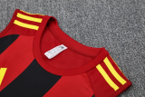 2025 AD Red Black Tank Top And Shorts Suit