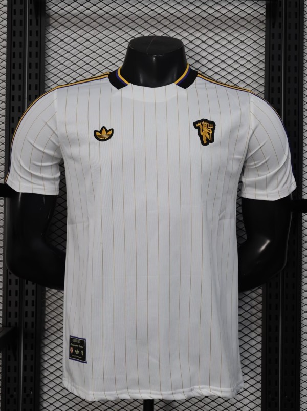 25-26 Man Utd White Purple Special Edition Player Version Training shirts 1:1 Thai Quality