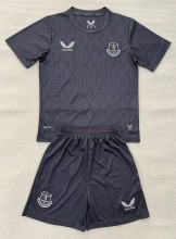 25-26 EVE Black Goalkeeper Kids Soccer Jersey 1:1 Thai Quality