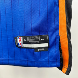 23-24 KNICKS CLARKSON #00 Blue City Edition Top Quality Hot Pressing NBA Jersey