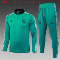25-26 Liverpool High Quality Kids Half Pull Tracksuit