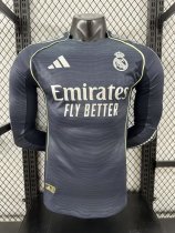 25-26 RMA Away Long Sleeve Player Version Soccer Jersey 长袖