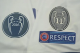 2016-2017 RMA Home Long Sleeve Player Version Retro Soccer Jersey 长袖球员