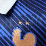 26-27 France Home Player Version Soccer Jersey*星星F刺绣