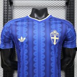 26-27 World Cup Sweden Away Player version Soccer Jersey