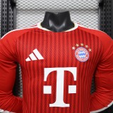 26-27 Bayern Home Long Sleeve Player Version Soccer Jersey *长袖球员