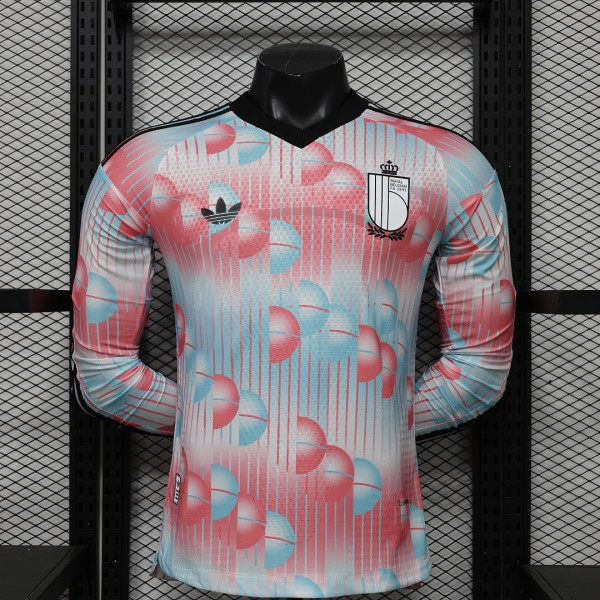 2026 Belgium Away Long sleeves Player Version Soccer Jersey