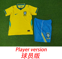 2026 World Cup Brazil Home Player Version Kids Soccer Jersey*球员童装