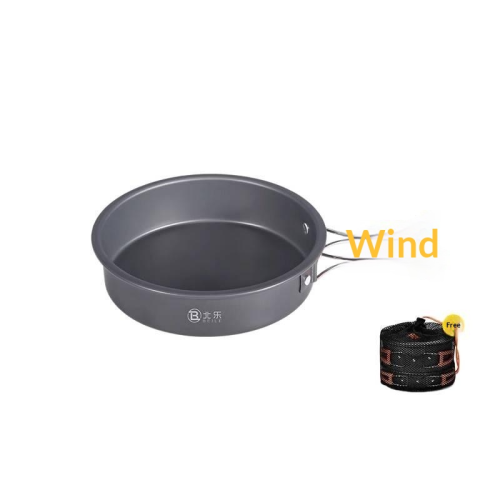 Outdoor kettle, camping and picnicking equipment, complete set of cookware, portable card stove, outdoor tea pot set